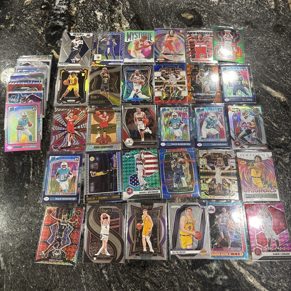 NFL, NBA, MLB Sports Card Lot! 60+ Rookies, Numbered, HOF, Parallels And More 11